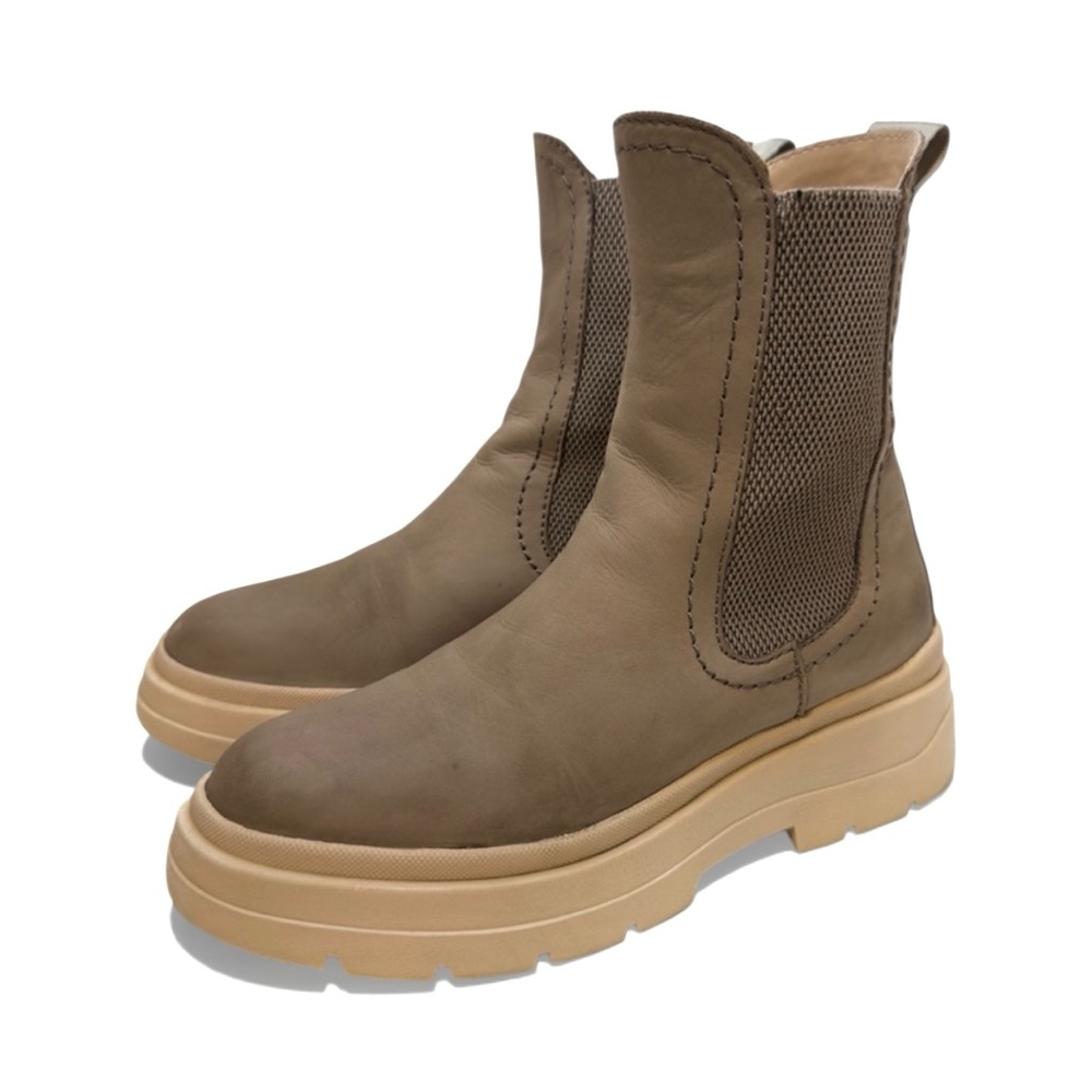 Luca Ferri Chelsea Boots | Beige Leather | Women’s Size 36
